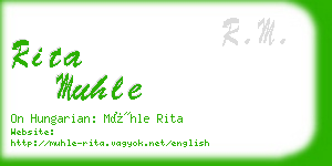 rita muhle business card